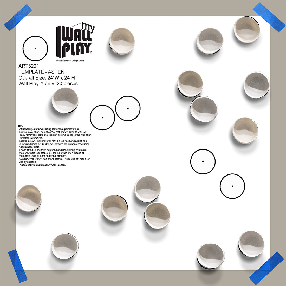 Template Kit - ASPEN Seed, Off-White ~24"x24"