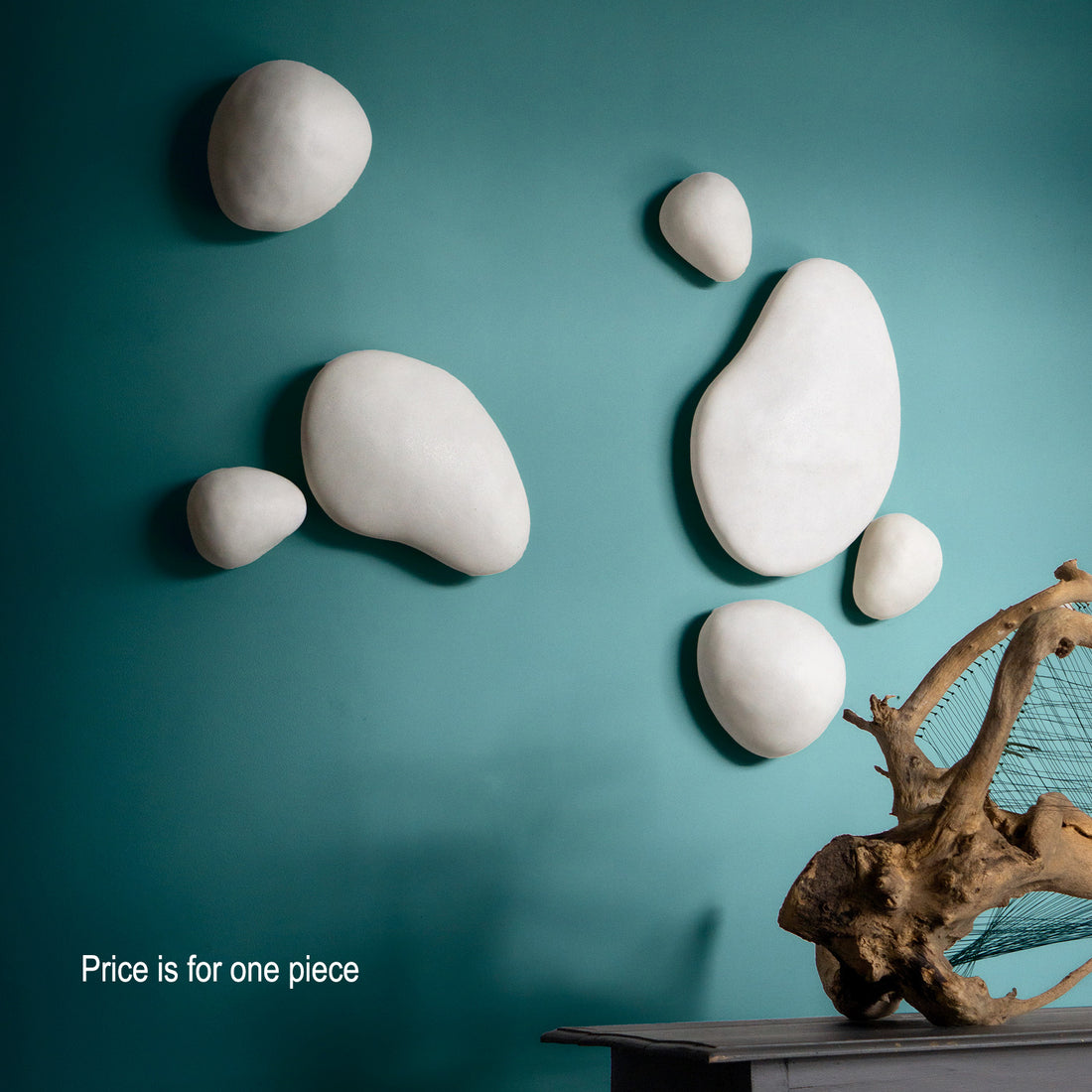 River Stone 6.5"L Wall Art