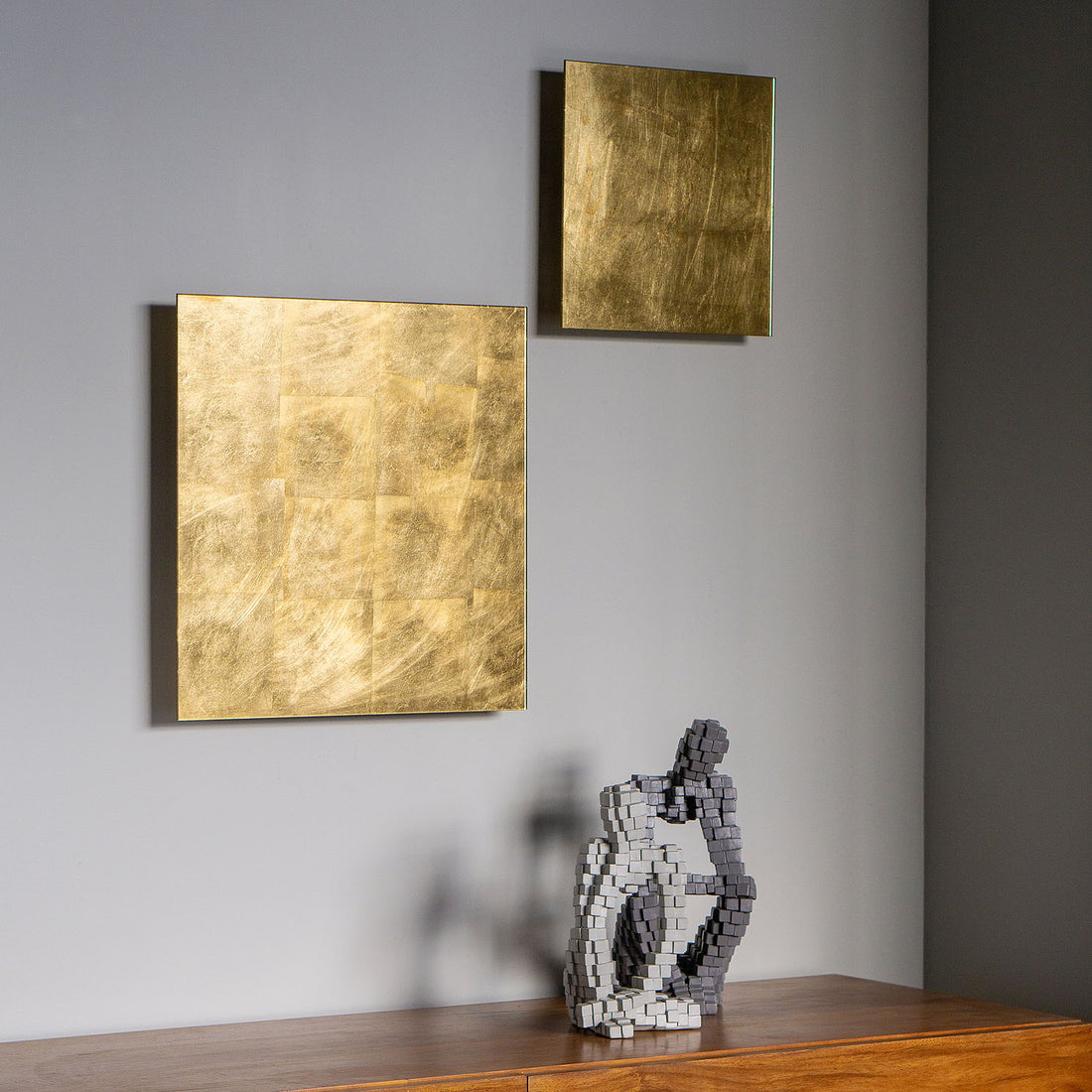 Floating Foil Gold 12"SQ Wall Art