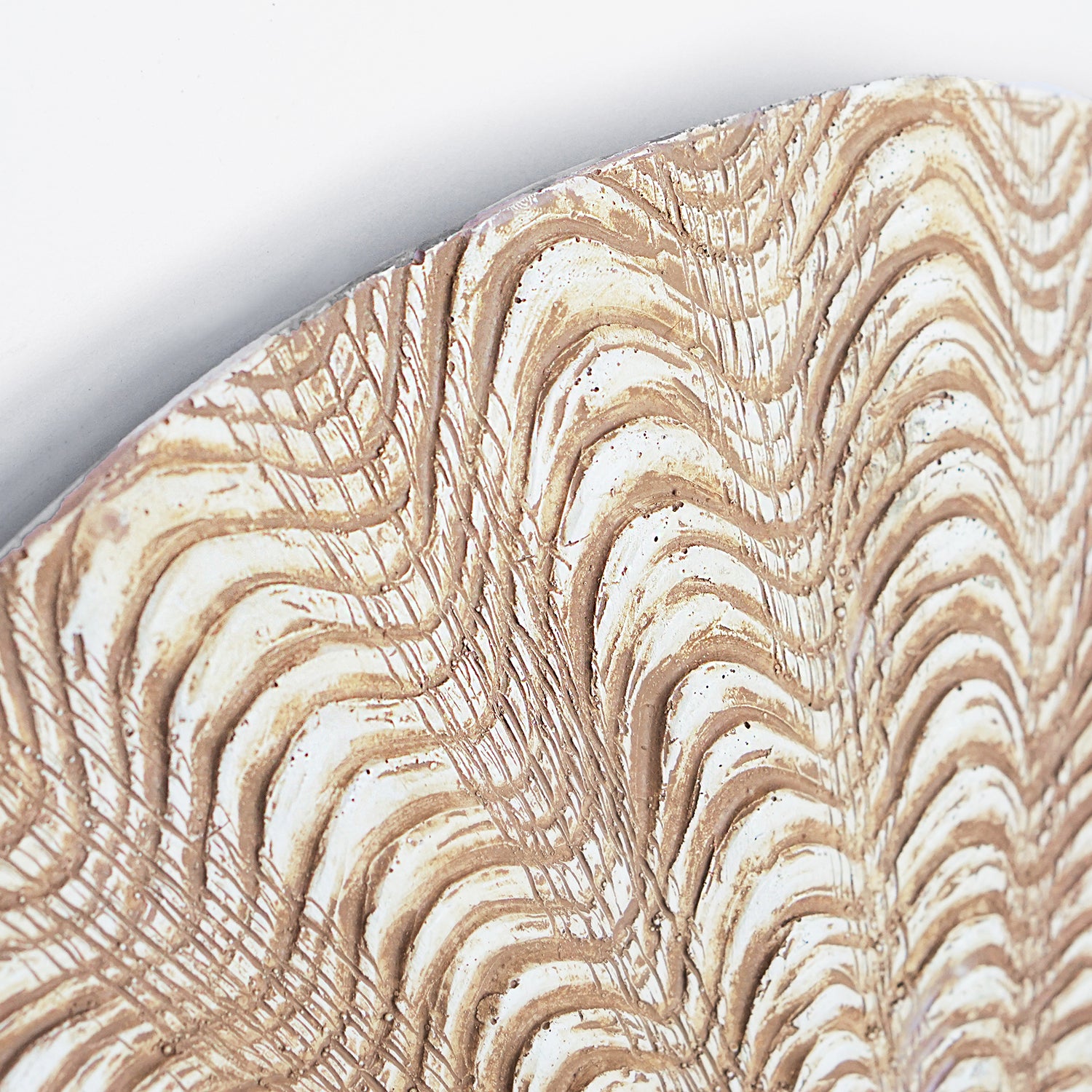 Basket 23.3"D Medallion, Brown Wash