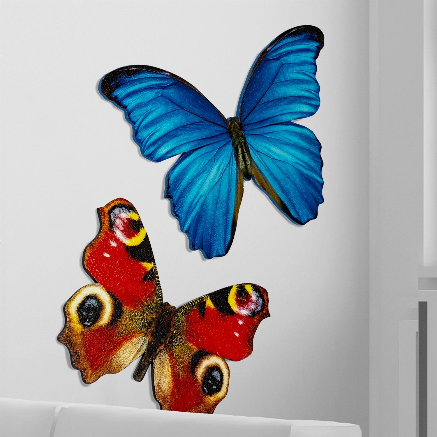 Mosaic Butterfly Blue Morpho 30&quot;W Wall Art