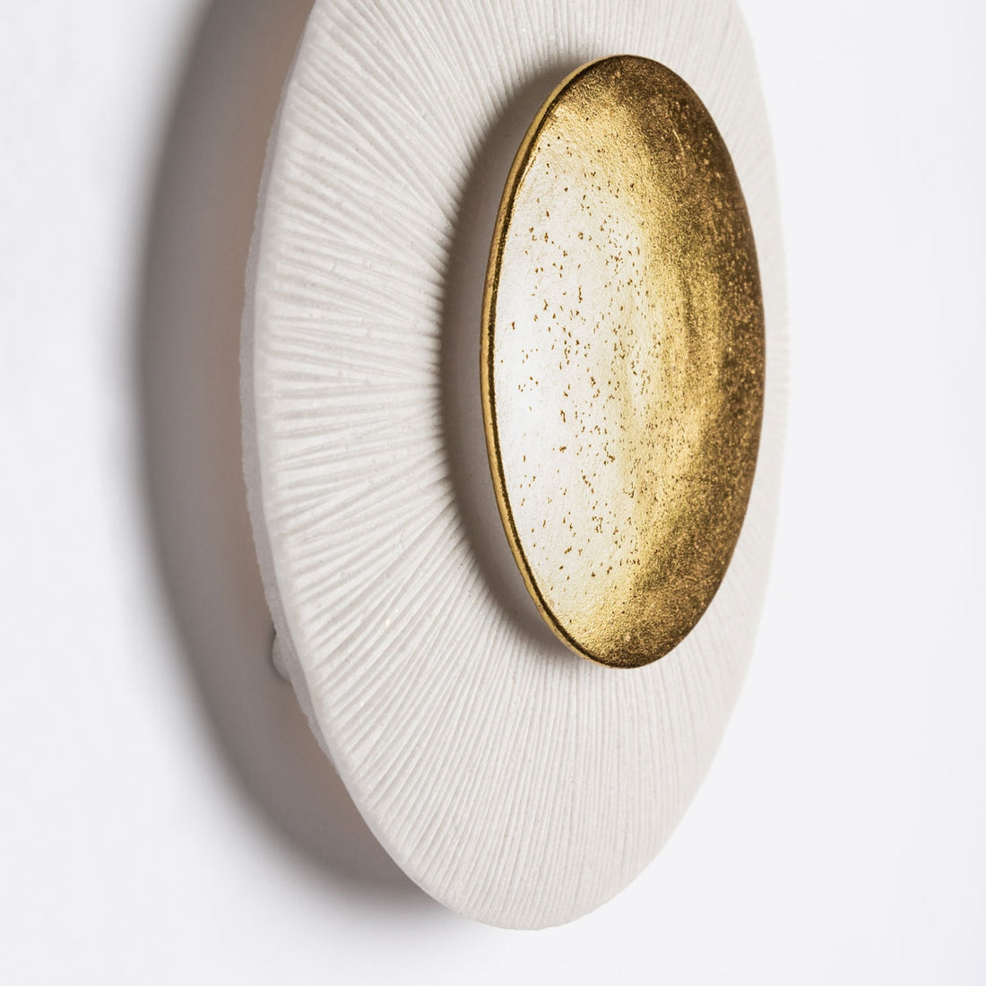 Zen Sun 14"D, Cream/ Gold