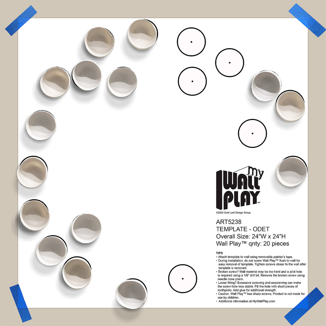 Template Kit - ODET Seed, Off-White ~24"x24"