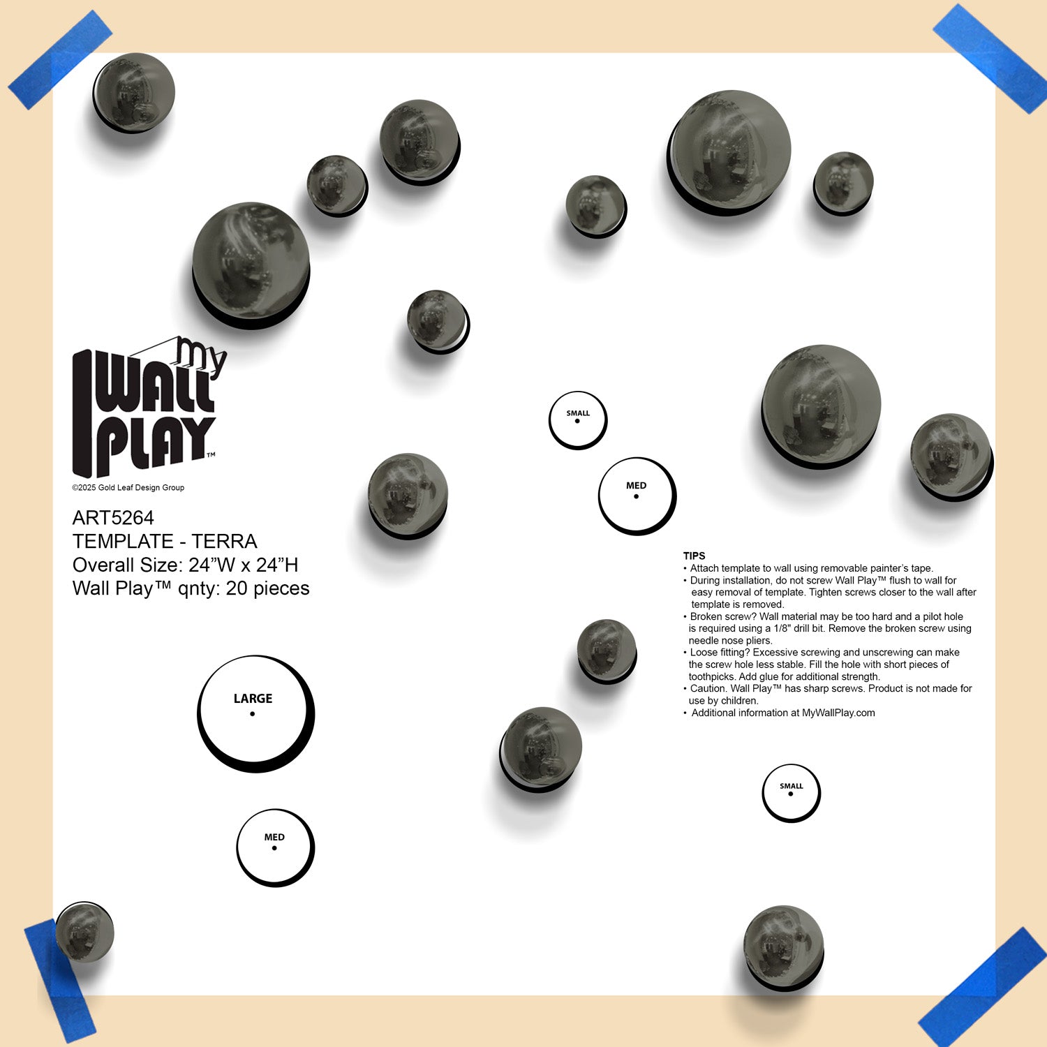 Template Kit - Terra Orb, Gloss Mica 24"x24"