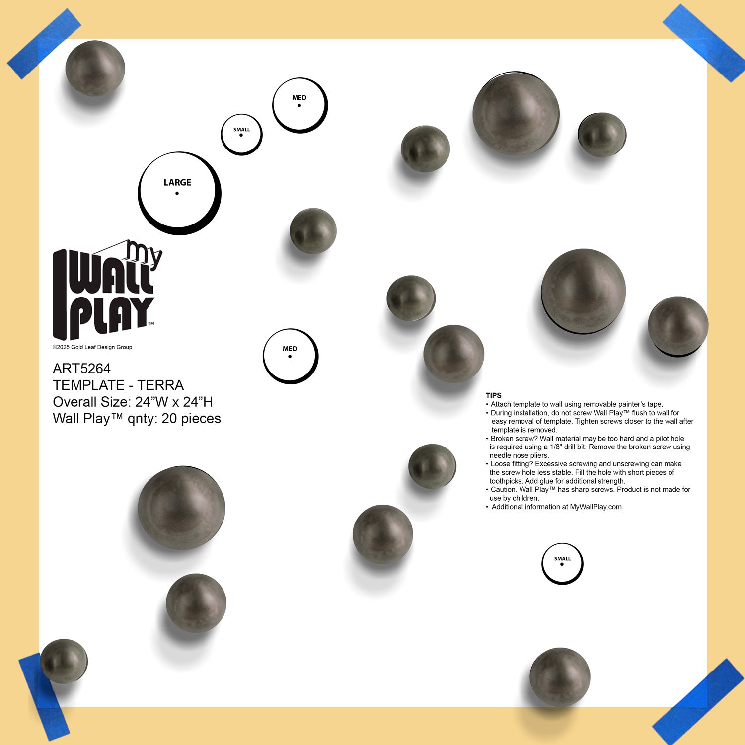 Template Kit - Terra Orb, Matte Mica 24"x24"