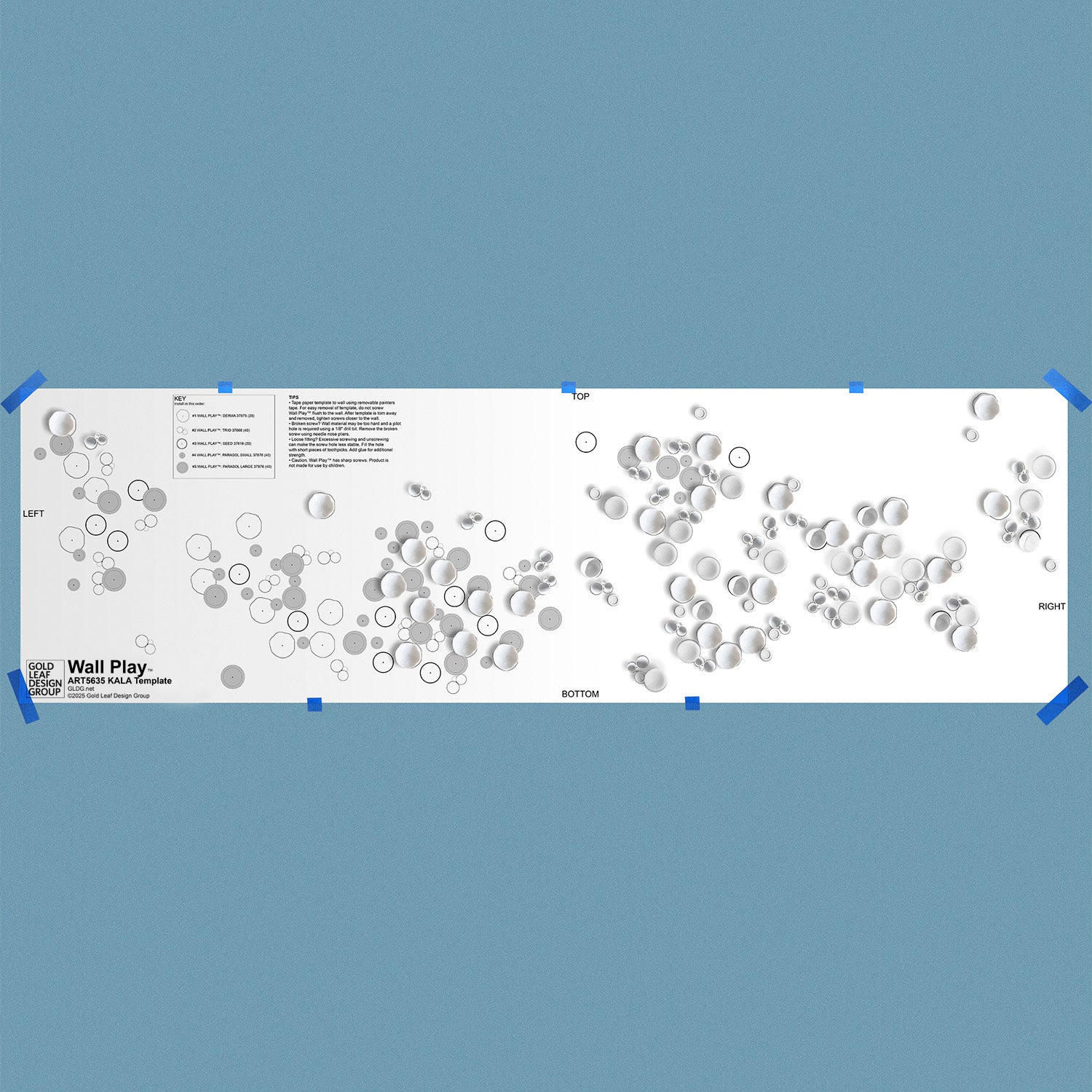 Template Kit - Kala Mix, Off-White ~118”W x 35”H