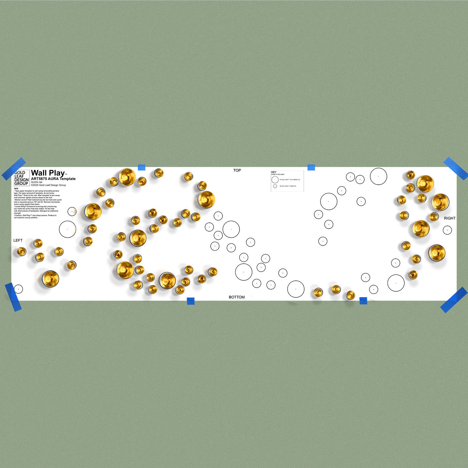 Template Kit - Aura Mix, Gold Foil ~118”W x 35”H