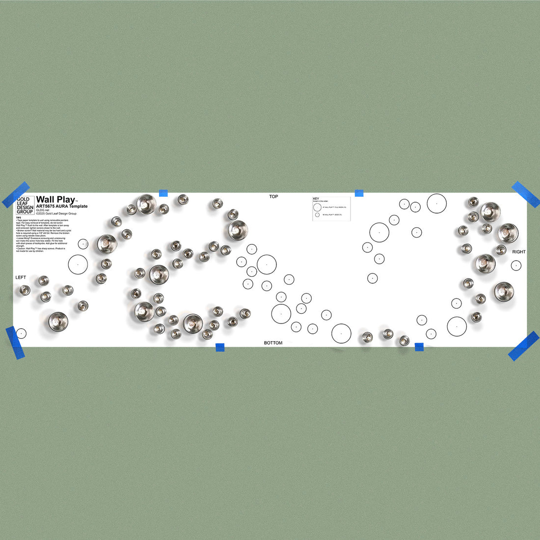 Template Kit - Aura Mix, Silver Foil ~118”W x 35”H