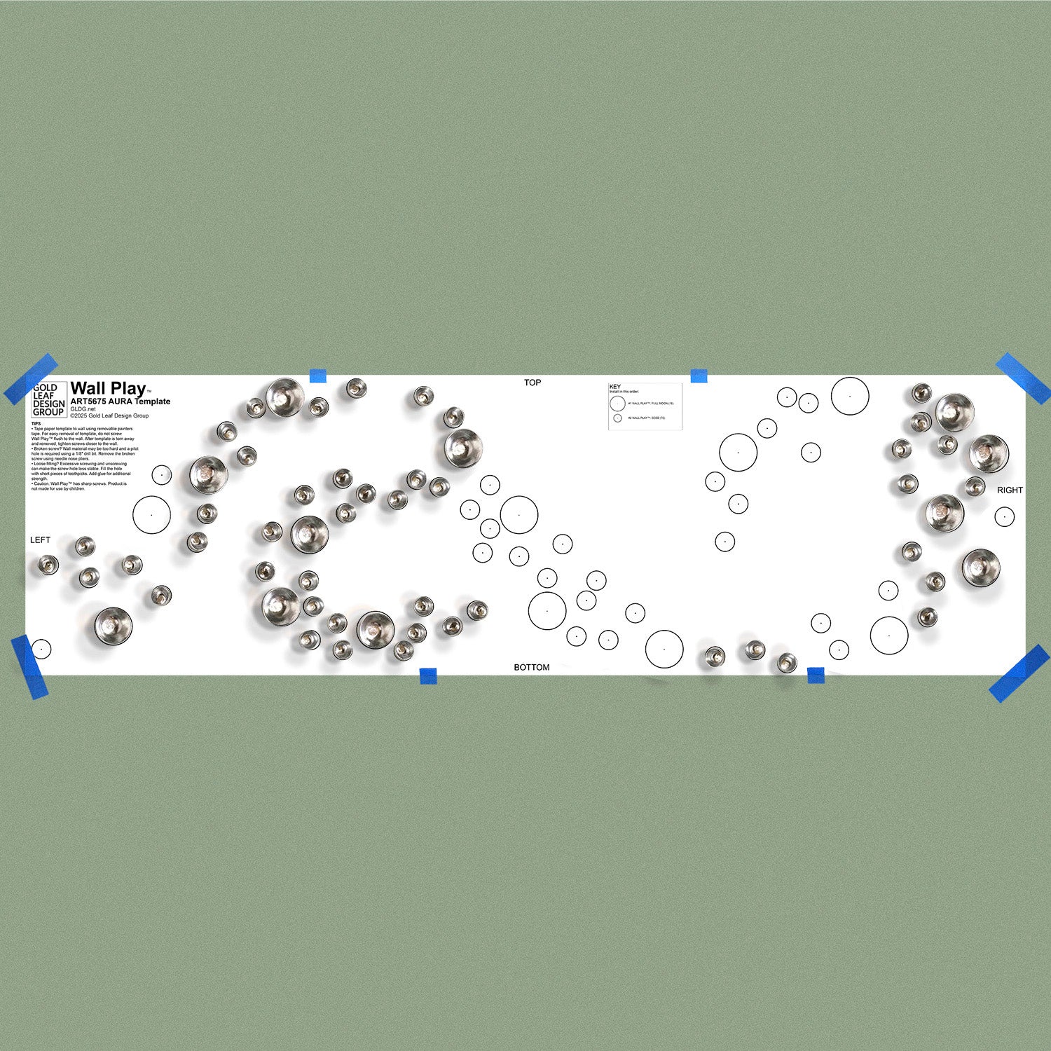 Template Kit - Aura Mix, Silver Foil ~118”W x 35”H