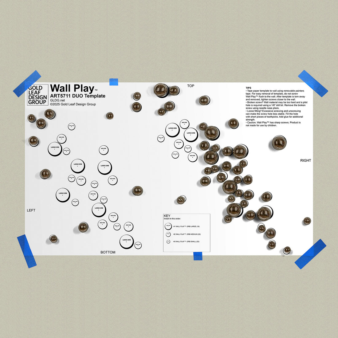 Template Kit - Duo Orb, Mica Gloss ~59"W x 35"H