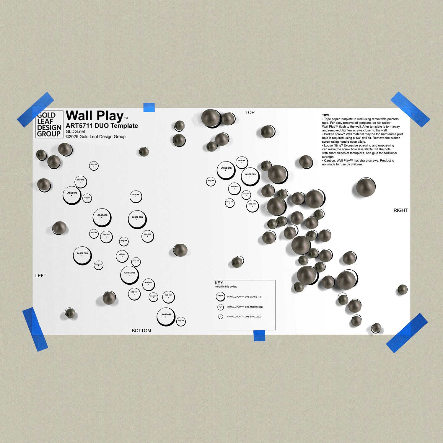 Template Kit - Duo Orb, Mica Matte ~59"W x 35"H