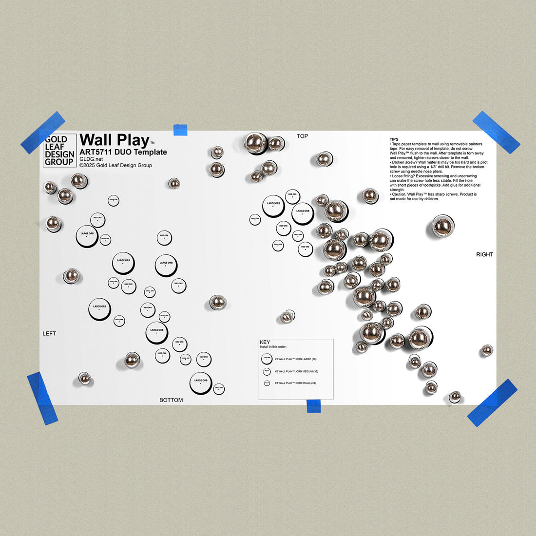Template Kit - Duo Orb, Silver Gloss ~59"W x 35"H