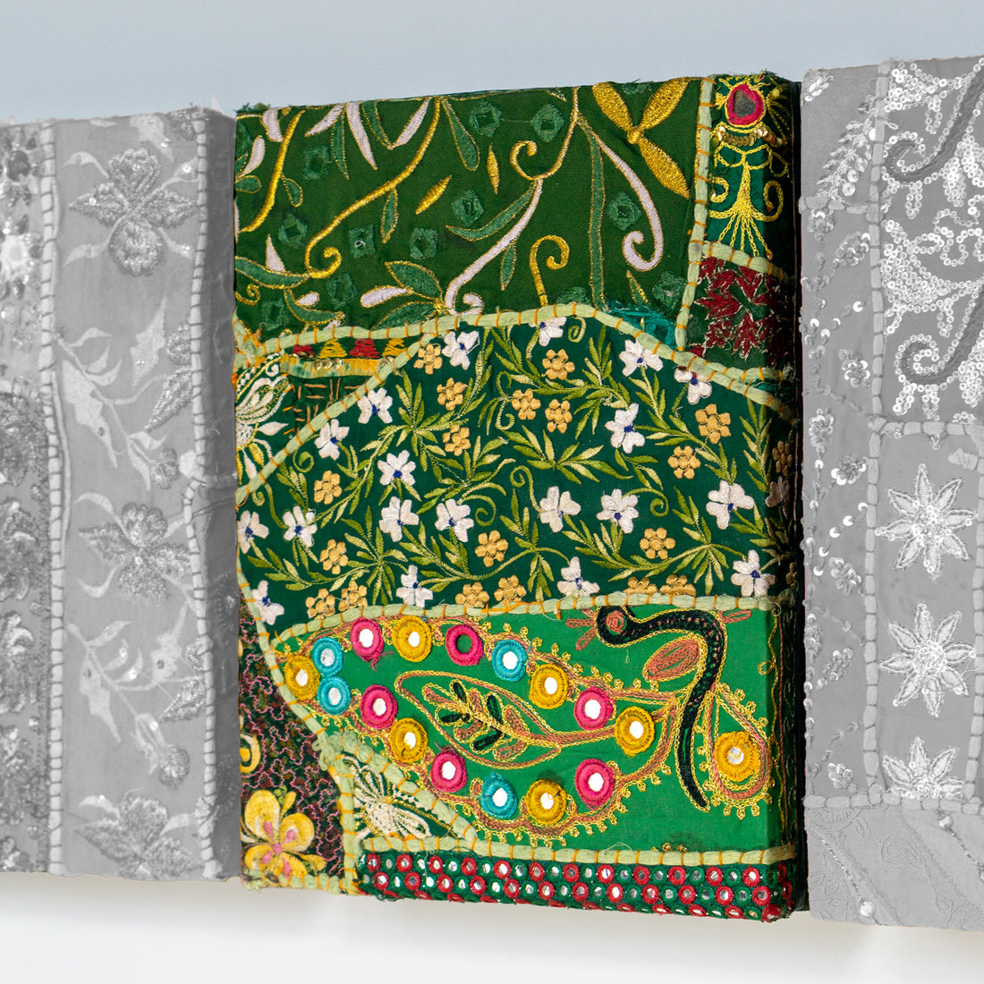 Sari Wall Art, Shades of Green