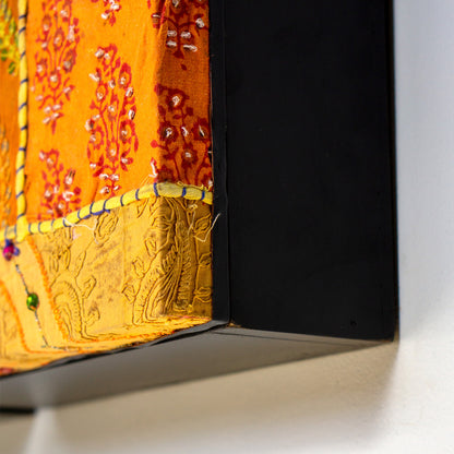 Sari Wall Art, Shades of Orange