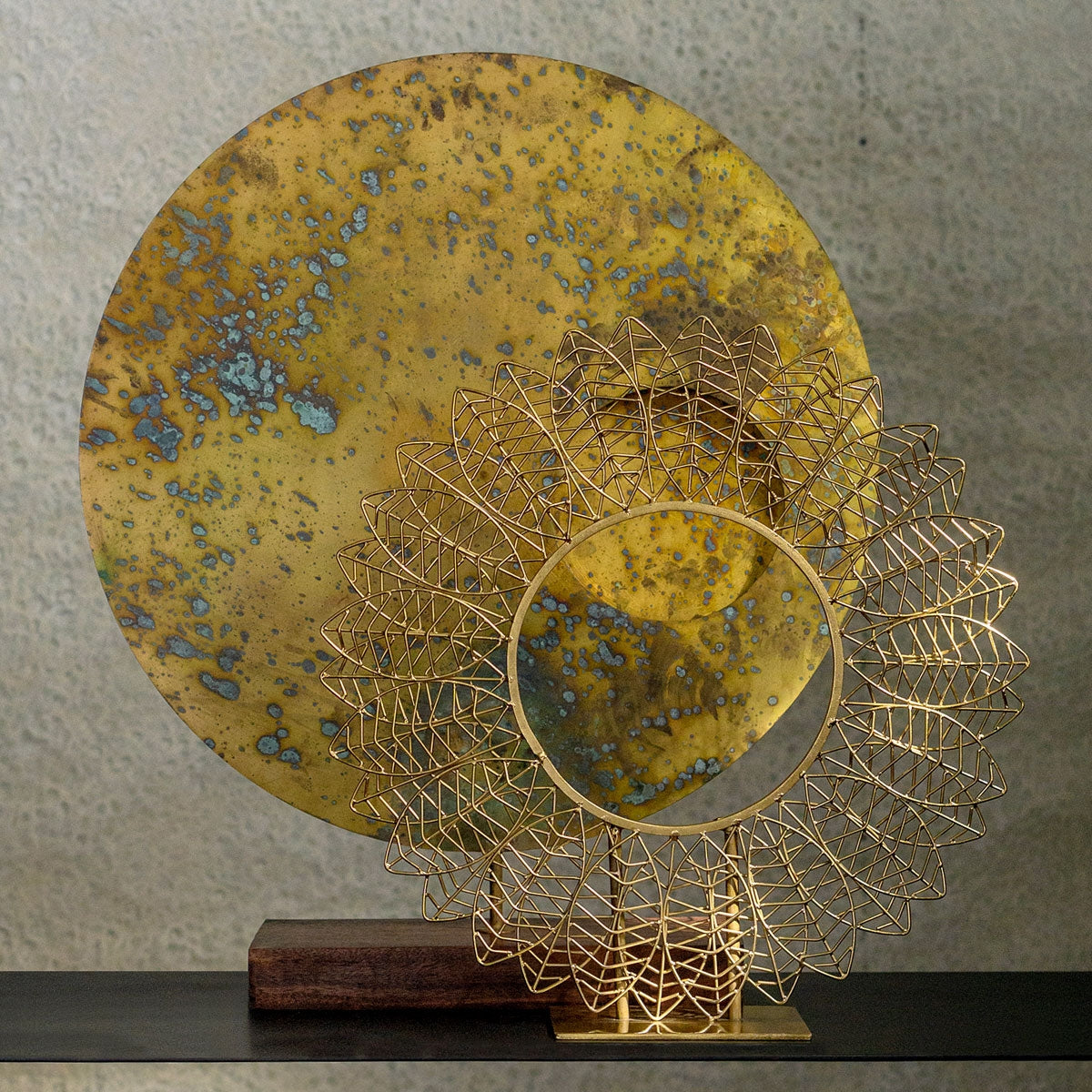 Wire Leaf 17&quot;H Sculpture
