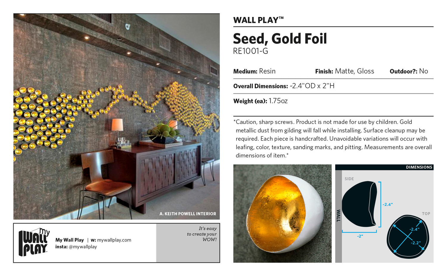 Seed Wall Play™ Gold Foil