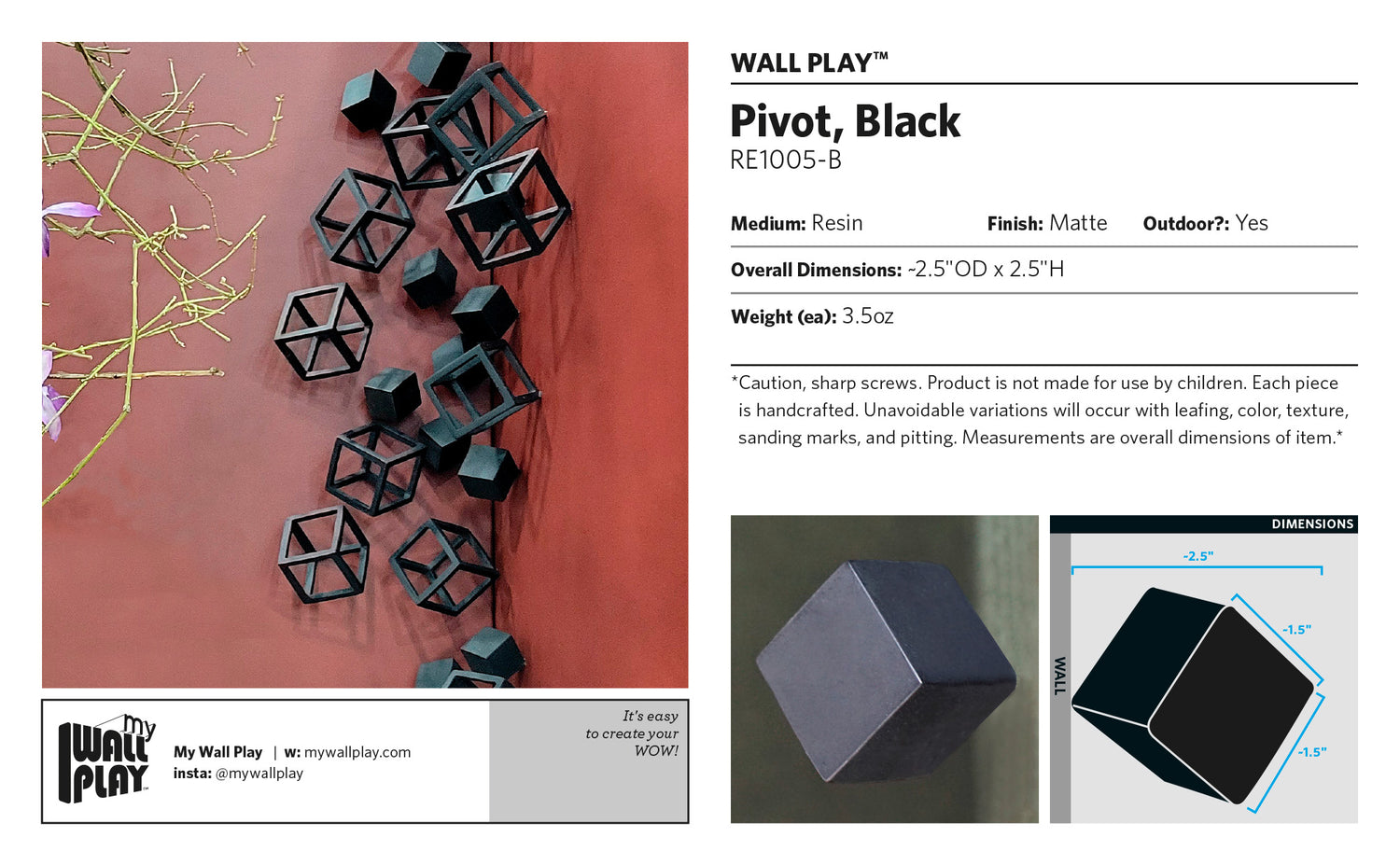 Pivot Wall Play™ Black