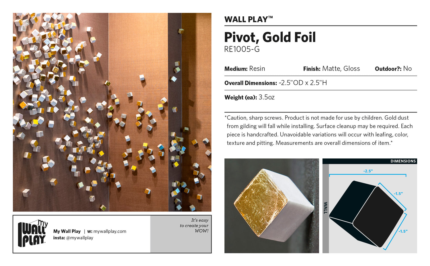 Pivot Wall Play™ Gold Foil