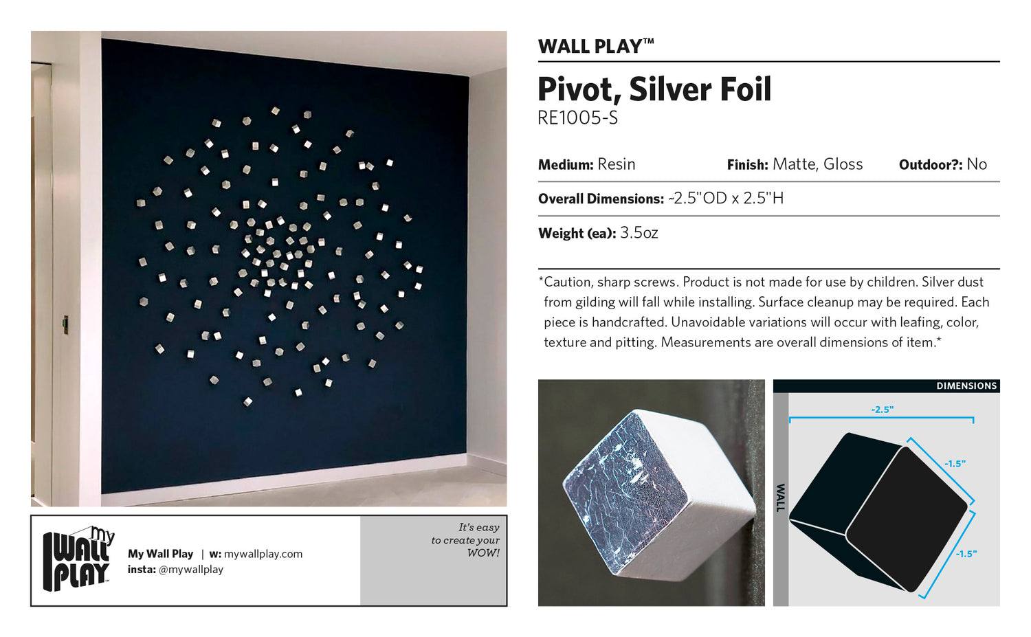 Pivot Wall Play™ Silver Foil