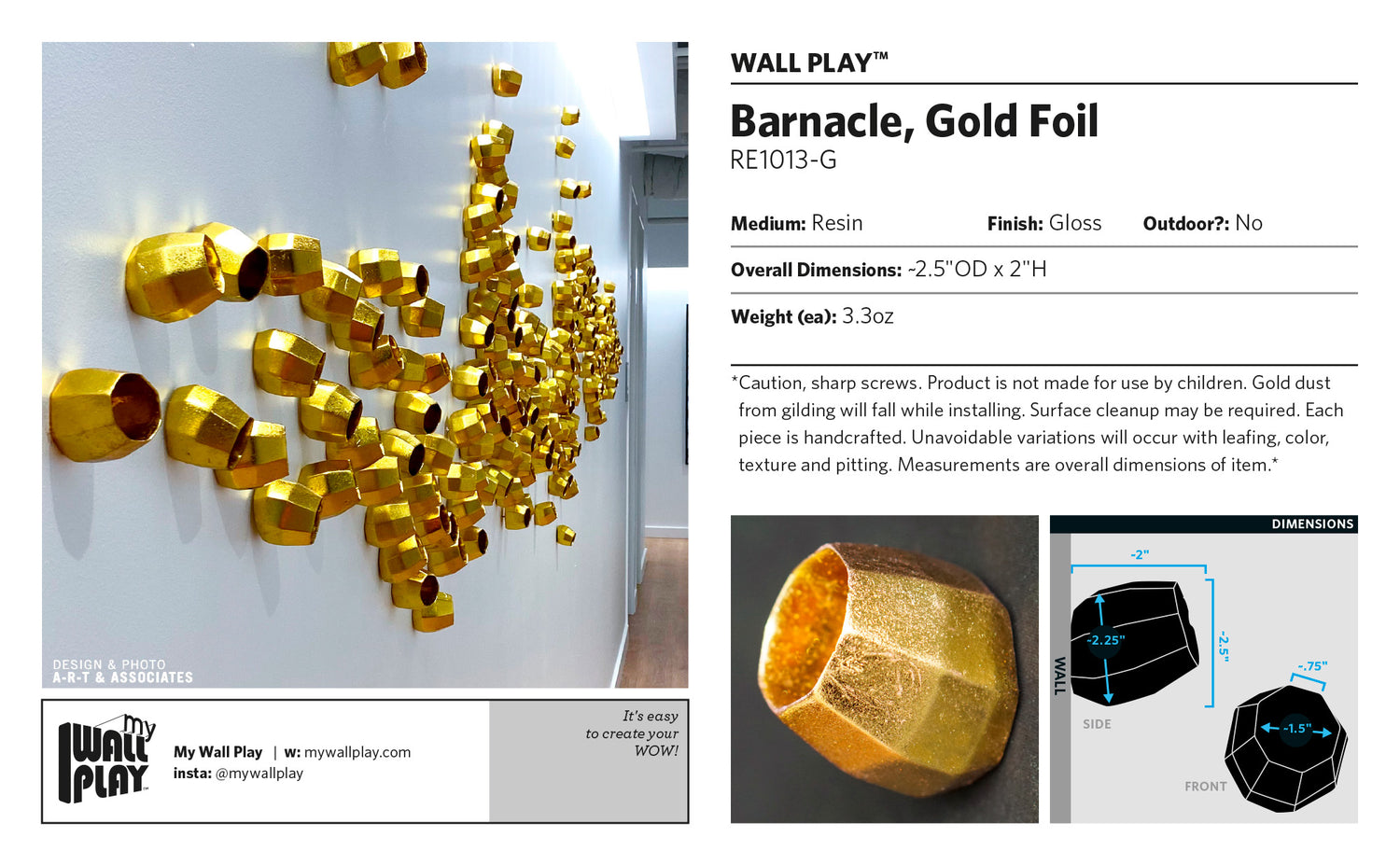 Barnacle Wall Play™ Gold Foil