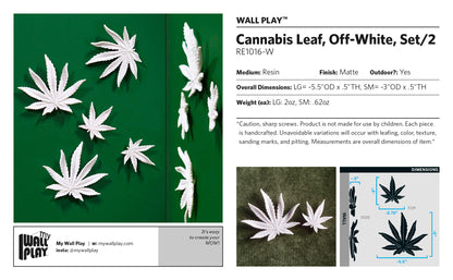 Cannabis Leaf Wall Play™ Off-White