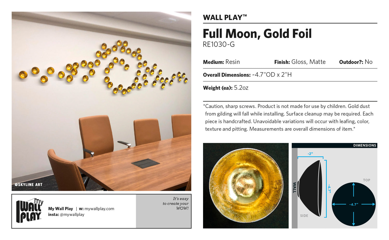 Full Moon Wall Play™ Gold Foil