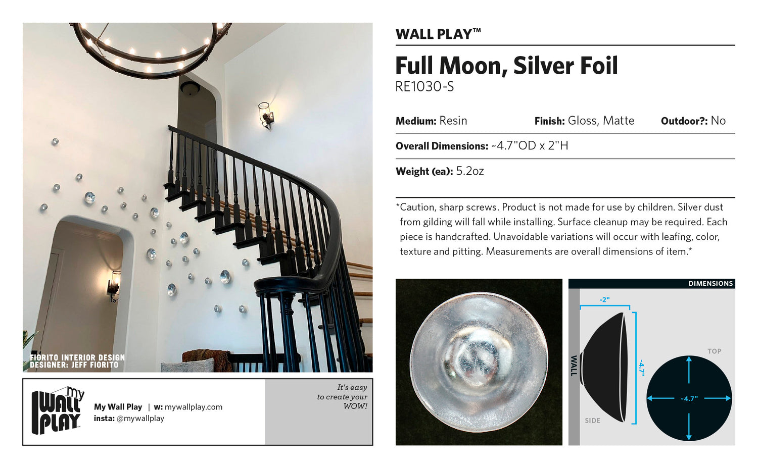 Full Moon Wall Play™ Silver Foil
