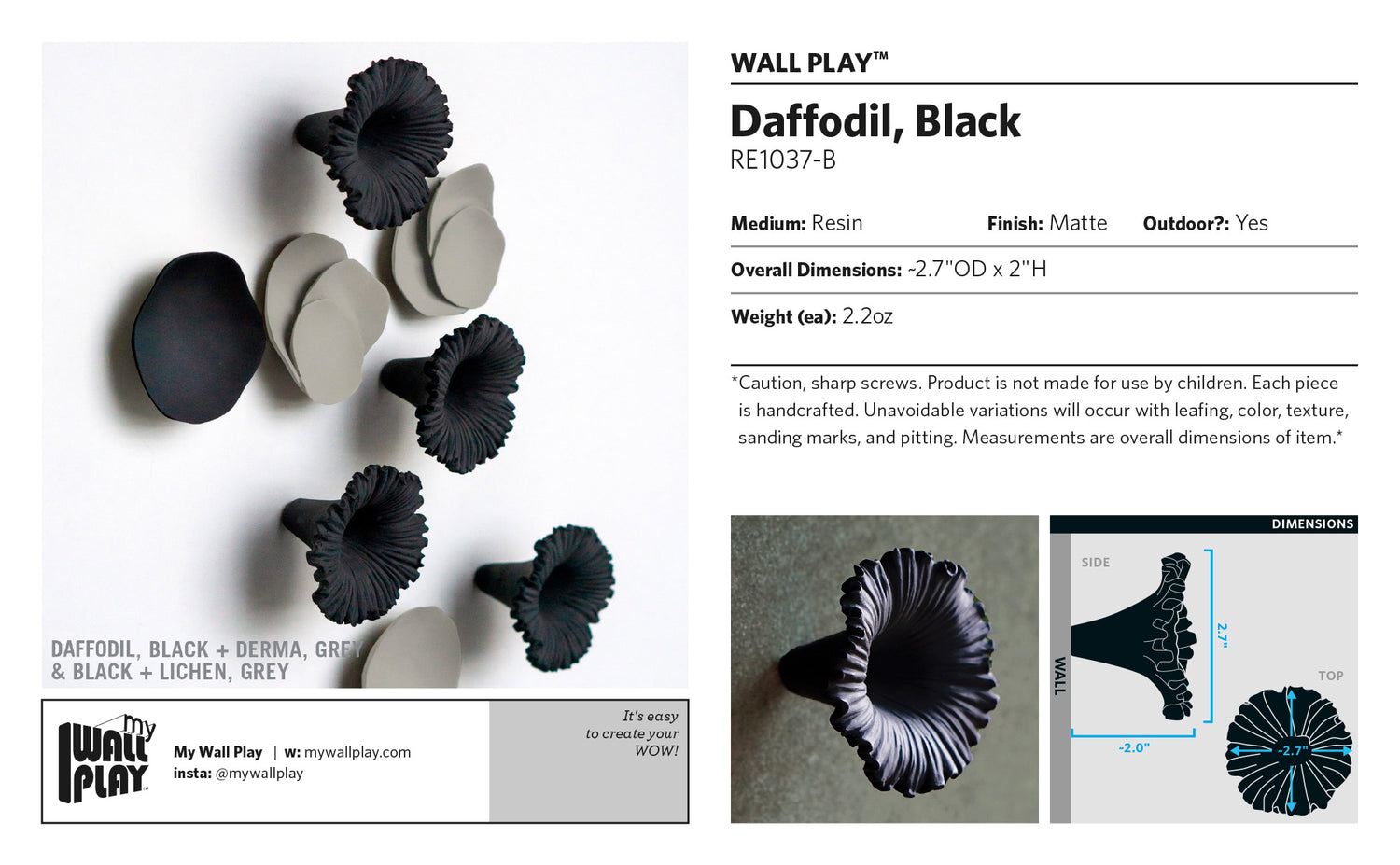 Daffodil Wall Play™ Black
