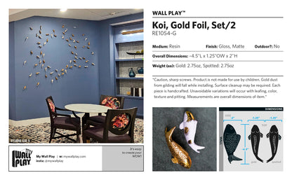Koi Wall Play™ Gold Foil
