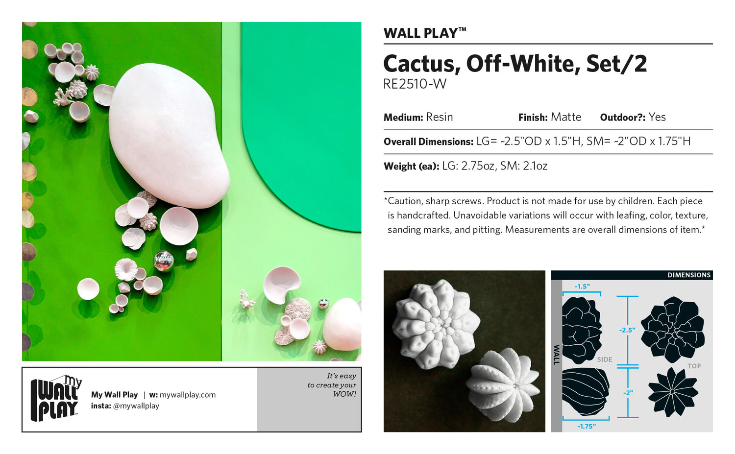 Cactus Wall Play™ Off-White