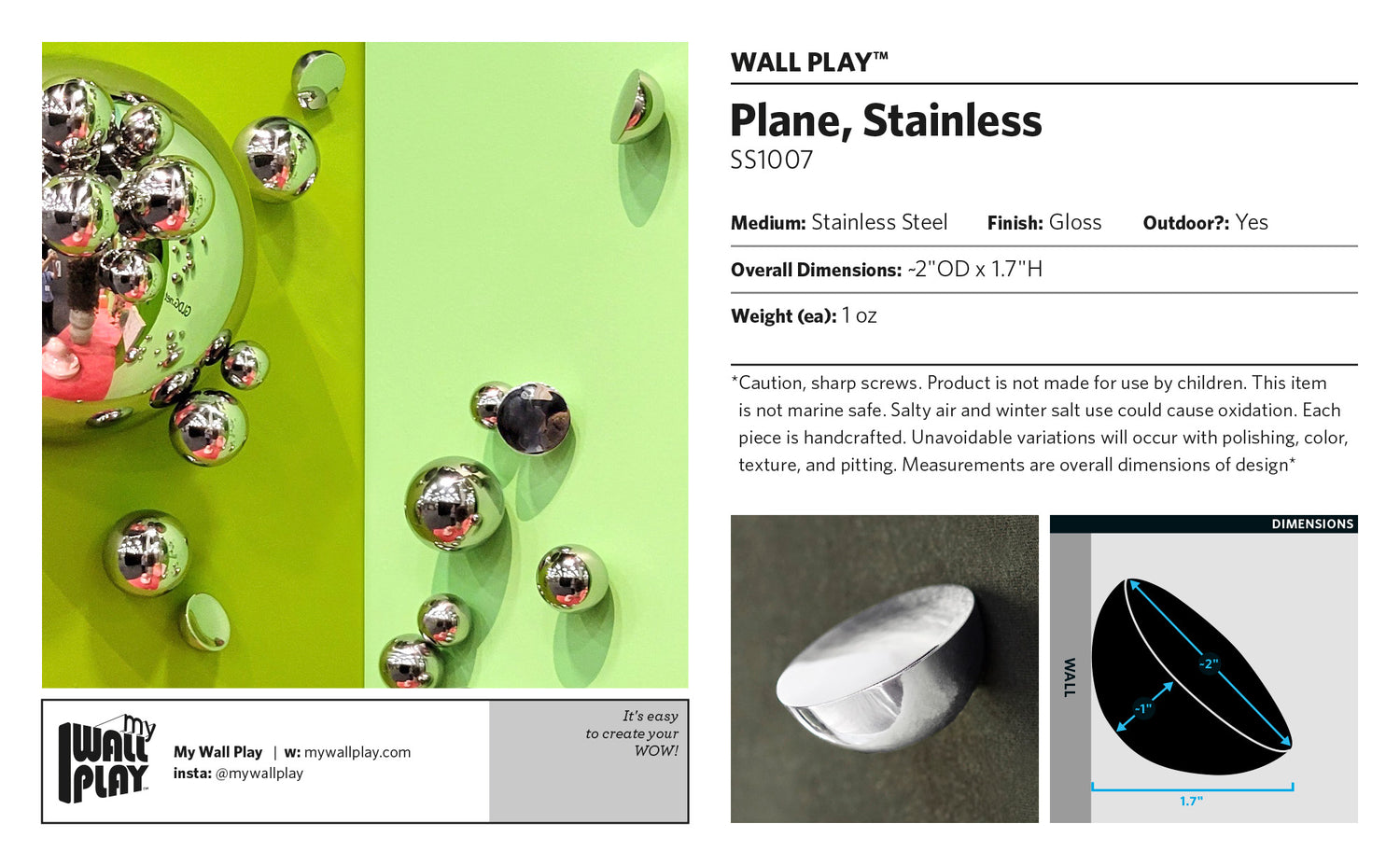 Plane Wall Play™ Stainless