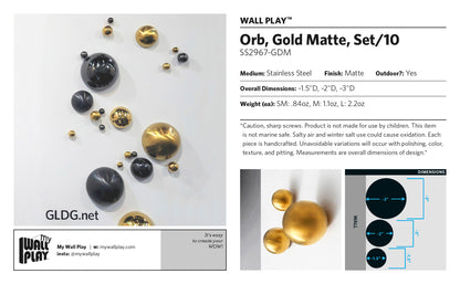 Orb Wall Play™ Gold Matte