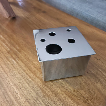 Stainless Ikebana 4"L Vase