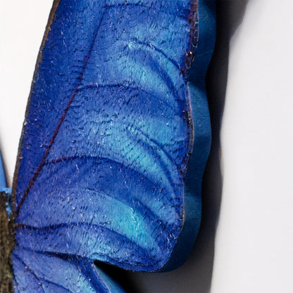 Mosaic Butterfly Blue Morpho 30&quot;W Wall Art