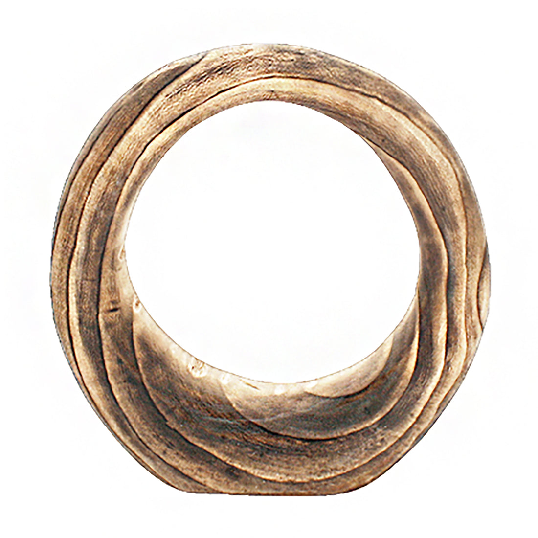 Wood Ring Sculpture, Burned, 10.5"OD