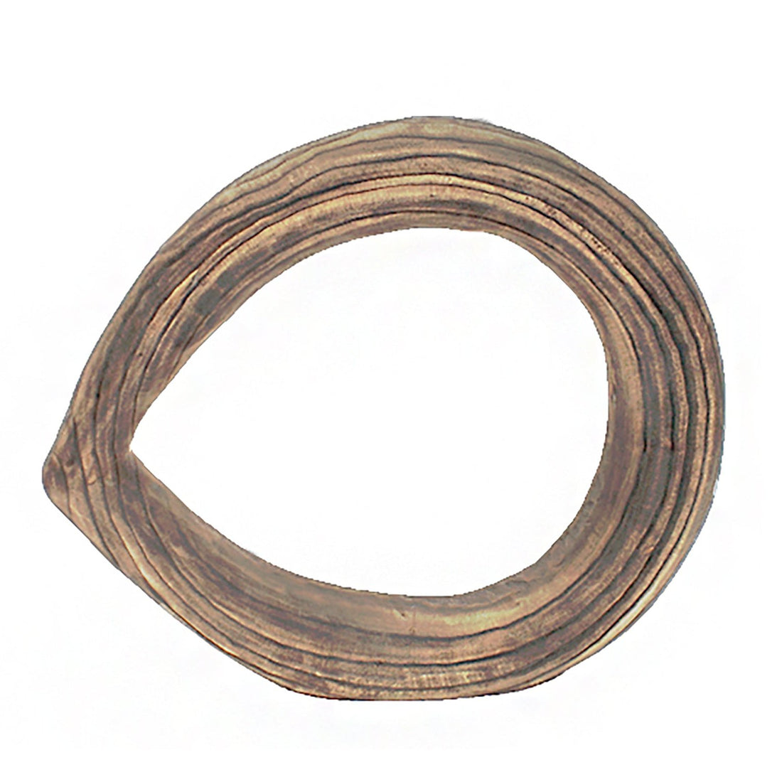 Wood Ring Sculpture, Burned, 15.5"L
