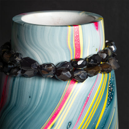 Stone Jewelry for Vase, Black Onyx