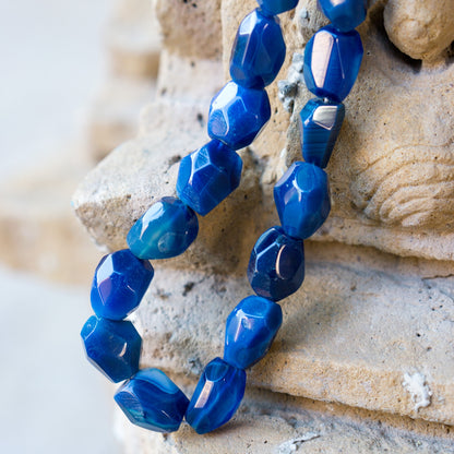 Stone Jewelry for Vase, Blue Onyx