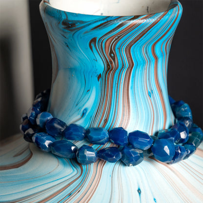 Stone Jewelry for Vase, Blue Onyx