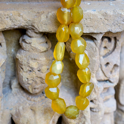Stone Jewelry for Vase, Yellow Onyx