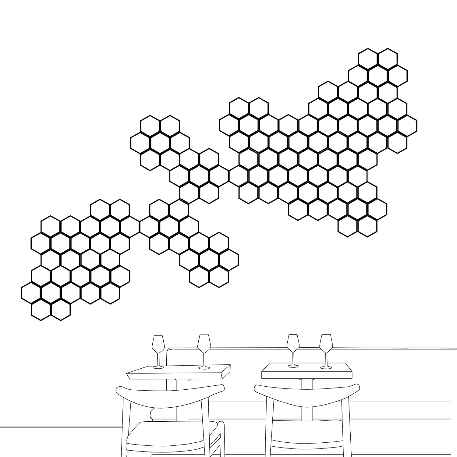 Hex Grid Wall Panel